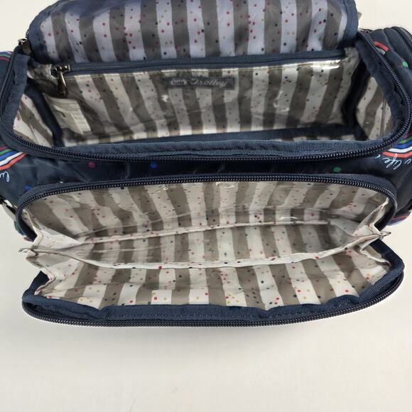 LUG Mini Trolley Cosmetic Bag Rainbow dots luggage Case Travel Pouch Pockets - Picture 11 of 16